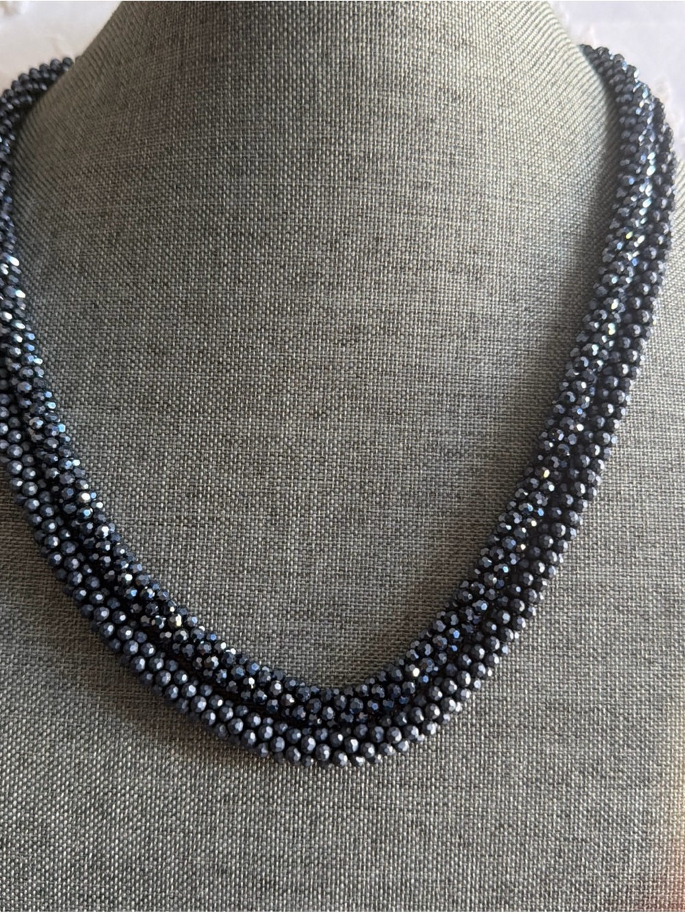 Sparkling Hematite Multi-Strand Necklace - Women's Jewelry